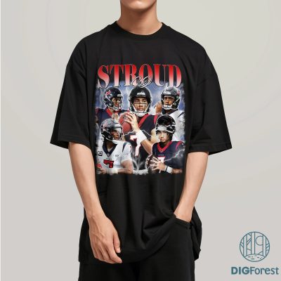 CJ Stroud Vintage T-Shirt | Vintage 90s Graphic Style Football Tee | CJ Stroud PNG Shirt | Unisex American Football Gift