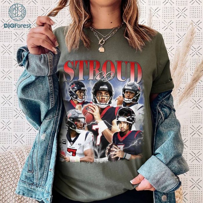 Vintage 90s Graphic Style CJ Stroud T-Shirt, CJ Stroud Vintage PNG, American Football Gift For Women and Man Unisex T-Shirt
