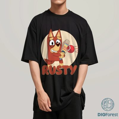 Rusty Bluey Shirt | Bluey Family Matching Tee | Bandit, Chilli, Bingo & Bluey Shirt | Bluey Gift Shirt for Dad, Mum & Toddlers