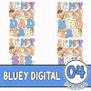 Retro In My Bluey Family Era Bundle| Bluey Family Chilli Heeler PNG| Chilli Heeler Lovers Sweatshirt | Bluey Characters Shirt