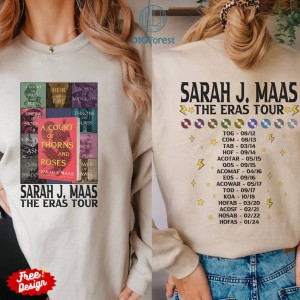 Sarah J Maas Eras Tour PNG, ACOTAR Sweatshirt, House of Wind, Prythian, A Court Of Thorns Roses Shirt, Throne Of Glass Merch