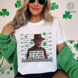 Freddy Krueger St Patrick's Day Png | May The Luck Of The Irish Be With You Shirt | Villains Horror Halloween Paddys Day Shirt | Digital Download