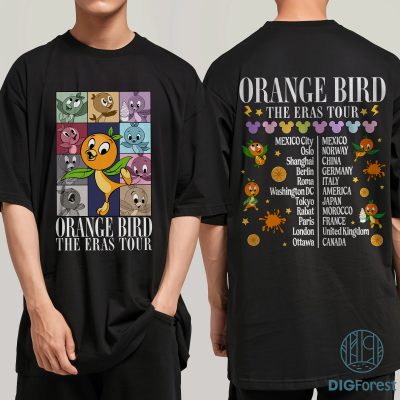 Disney Orange Bird Eras Tour Shirt – Flower and Garden Festival 2024 Tee, Cute Disney Trip Shirt