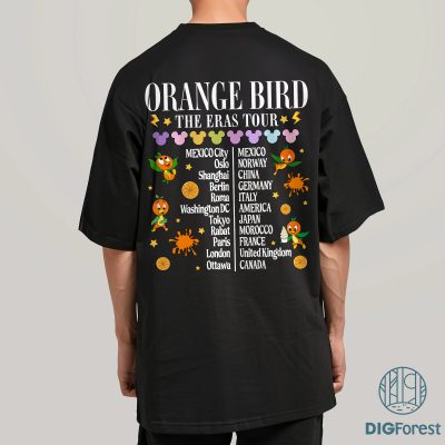 Disney Orange Bird Eras Tour Shirt – Flower and Garden Festival 2024 Tee, Cute Disney Trip Shirt