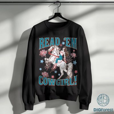 Read ‘Em Cowgirl Shirt – Bookish Western Cowgirl PNG Sublimation Design for Book Lovers Read ‘Em Cowgirl Shirt – Bookish Western Cowgirl PNG Sublimation Design for Book Lovers