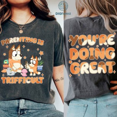 Bluey Cool Mom Club PNG| Bluey Mum You're Doing Great Comfort Color Tee | Chilli Heeler Shirt | Bluey Birthday Tee | Bluey Mum Shirt Bluey Cool Mom Club PNG| Bluey Mum You're Doing Great Comfort Color Tee | Chilli Heeler Shirt | Bluey Birthday Tee | Bluey Mum Shirt