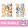 Bluey Mama Mini Bundle Png | Heeler Family Png | Bluey Cartoon Png | Bluey Mom Life Png | Mothers Day Gift | Mom and Daughter Png Gift