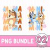 Bluey Mama Mini Bundle Png | Heeler Family Png | Bluey Cartoon Png | Bluey Mom Life Png | Mothers Day Gift | Mom and Daughter Png Gift