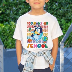 Bluey 100 Days Of School Shirt | Teacher Appreciation PNG | Teacher School Gift | Back To School | Teacher Gift |100th Day Gift |Primary School