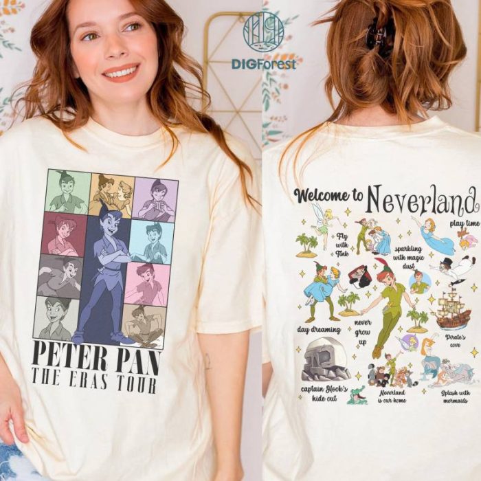 Disney Peter Pan The Eras Tour Shirt, Welcome To Neverland Tinker Bell Png, Never Grow Up Png, Disneyland Peter Pan Png, WDW Trip, Digital Download
