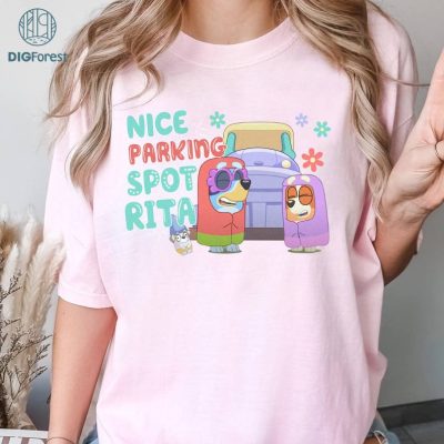 Nice Parking Spot Rita PNG | Bluey Shirt, Bluey And Bingo Shirt, Cute Bluey Shirrt, Bluey Kids