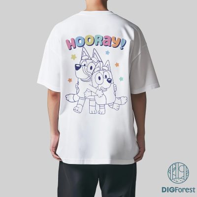 Retro Bluey Hooray PNG | Bluey and Bingo Sweatshirt | Let’s Do This Shirt | Bluey Lovers Tee | Kids & Toddler Family Shirt