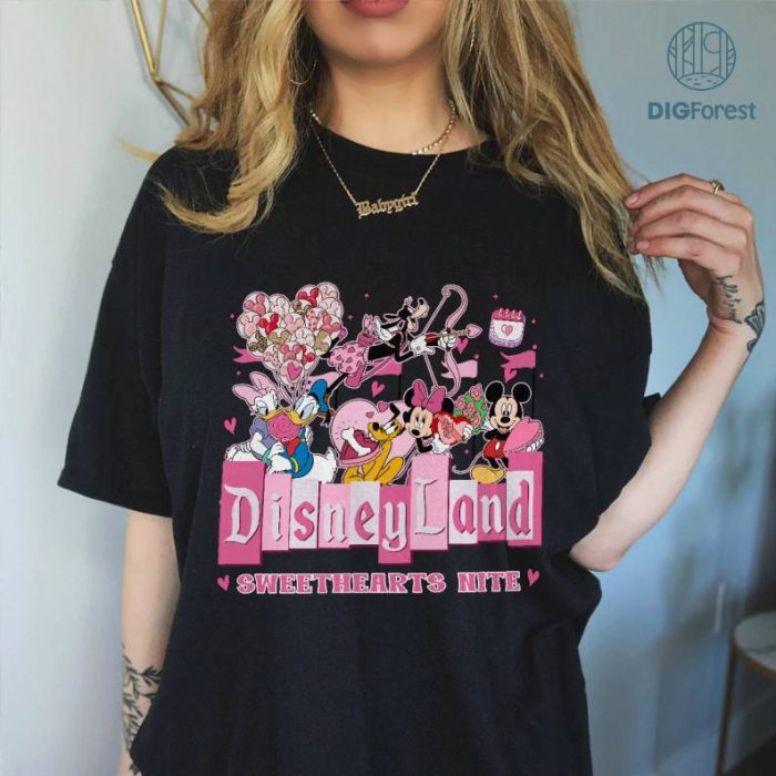 Disneyland Sweathearts Nite PNG, Mickey and Friends Valentine's Day Shirt, Disney Couples Shirt, Disneyland Love Shirt, Disney Trip