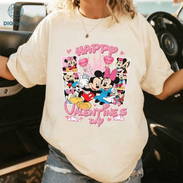 Disney Mickey Minnie Happy Valentines Day Shirt, Disneyland Valentines Couple Shirt, Mickey Minnie Matching Love Shirt, Valentine's Day Gift