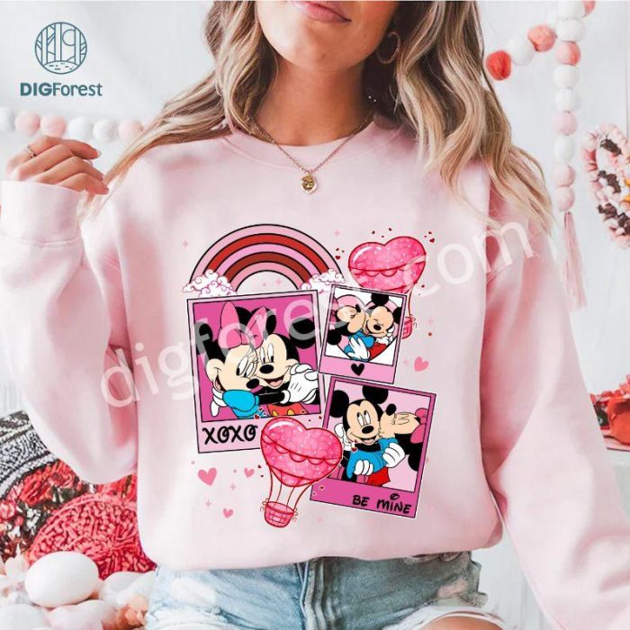 Disney Mickey and Minnie Mouse Valentine Shirt | XoXo Valentines Couple Tee | Disneyland Matching Shirts | Cartoon Mickey Mouse Love Shirt