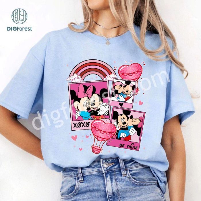 Disney Mickey and Minnie Mouse Valentine Shirt | XoXo Valentines Couple Tee | Disneyland Matching Shirts | Cartoon Mickey Mouse Love Shirt