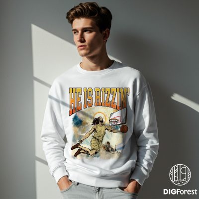 Vintage Jesus Has Rizzen Shirt – Funny Easter Christian Tee | Jesus Basketball Religious Sweatshirt Vintage Jesus Has Rizzen Shirt – Funny Easter Christian Tee | Jesus Basketball Religious Sweatshirt