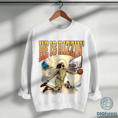 Vintage Jesus Has Rizzen Shirt – Funny Easter Christian Tee | Jesus Basketball Religious Sweatshirt Vintage Jesus Has Rizzen Shirt – Funny Easter Christian Tee | Jesus Basketball Religious Sweatshirt