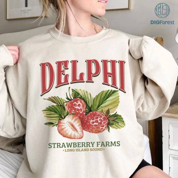 Delphi Strawberry Farms Sweatshirt Hoodie T Shirt, Graphic PNG, Percy Jackson the Olympians Shirt, Bookish shirt, Book lover Shirt bookworm