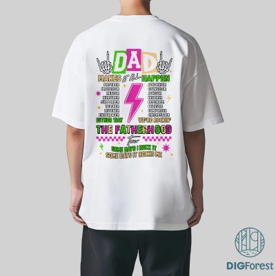 Dad Tour Shirt | Fatherhood Tour Tee | Sometimes I Rock It Sometimes It Rocks Me Shirt | Dad Makes It All Happen | Father’s Day Gift for Dad