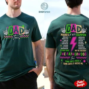 Dad Tour Shirt, Fatherhood Tour Shirt, Sometimes I Rock It Sometimes It Rocks Me Shirt, Dad Make It All Happen, Father's Day Gift For Dad