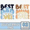 Bluey Best Dad Ever Best Mum Ever Bundle Png File | Bandit and Chili Bundle Png File | Bluey Dad Mum PNG | Dad Mum Bluey Png Files