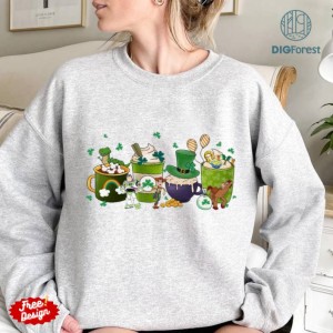 Disney Toy Story Patricks Day Coffee Png | Woody Buzz Lightyear Patricks Day Shirt | Happy Saint Patricks Shirt | Four Leaf Clover Shirt | Digital Download