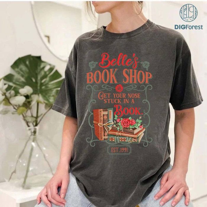 Vintage Retro Tale As Old As Time PNG, Disney Princess Belle Shirt, Belle Sweatshirt, Belle Book Shop Shirt, Beauty and the Beast
