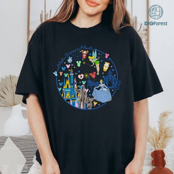 Retro Main Street Magic Shirts, Disneyland PNG, Disney Family Vacation 2024, WDW Trip shirt, Cinderella shirt, Matching shirt, Magic Retro Mickey Svg , Mickey Svg, Minnie Svg, Mouse Svg, Retro Mouse Castle Svg, PNG