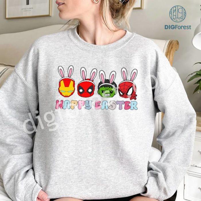 Super Hero Happy Easter Family Easter Shirt | Funny Bunny Tee | Happy Easter Day Aesthetic | Easter Design Png | Instant Download