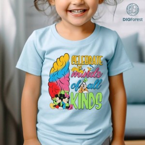 Celebrate Minds Of All Kinds Winnie the Pooh PNG, Autism Shirt,Neurodiversity Shirt, Celebrate Neurodiversity Shirt, Autism Awareness Apparel
