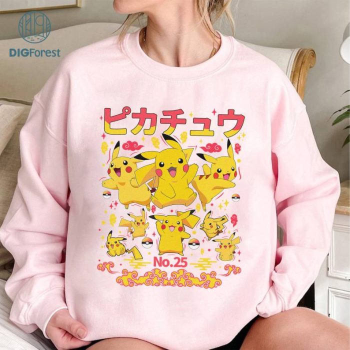 Pikachu Shirt | Pikachu Png | Pikachu Sublimation Design | Instant Download | Pocket Monsters | Birthday Gifts