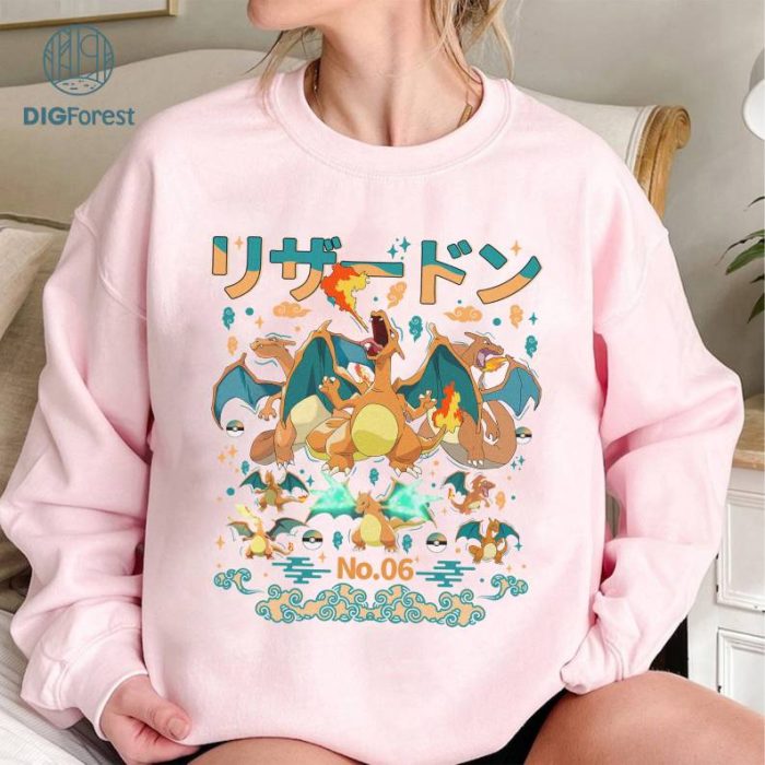 PKM Charizard Png Download | Charizard Clipart | Charizard Charmander Png Sublimation Design | Japanese Anime | Birthday Gifts