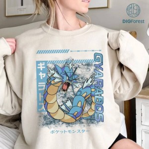 Gyarados Anime Shirt | PKM Gyarados Magikarp Sweatshirt | Vintage Gyarados Shirt | Gyarados Hoodie | Anime Lover Gift