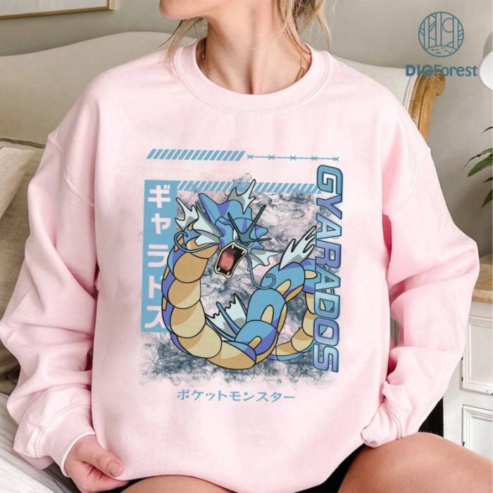 Gyarados Anime Shirt | PKM Gyarados Magikarp Sweatshirt | Vintage Gyarados Shirt | Gyarados Hoodie | Anime Lover Gift