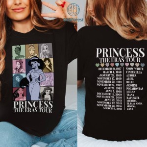 Disney Princess Eras Tour Shirt Download | Princess PNG | Cinderella Moana Belle Jasmine Shirt Download | Instant Download