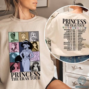Disney Princess Eras Tour Shirt Download | Cinderella Moana Belle Jasmine Shirt Download | Instant Download | Princess PNG