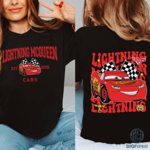 Instant Download | Disney Lightning McQueen Shirt Download | Cars Movie PNG | Racing Cars Digital Download | Lightning McQueen PNG