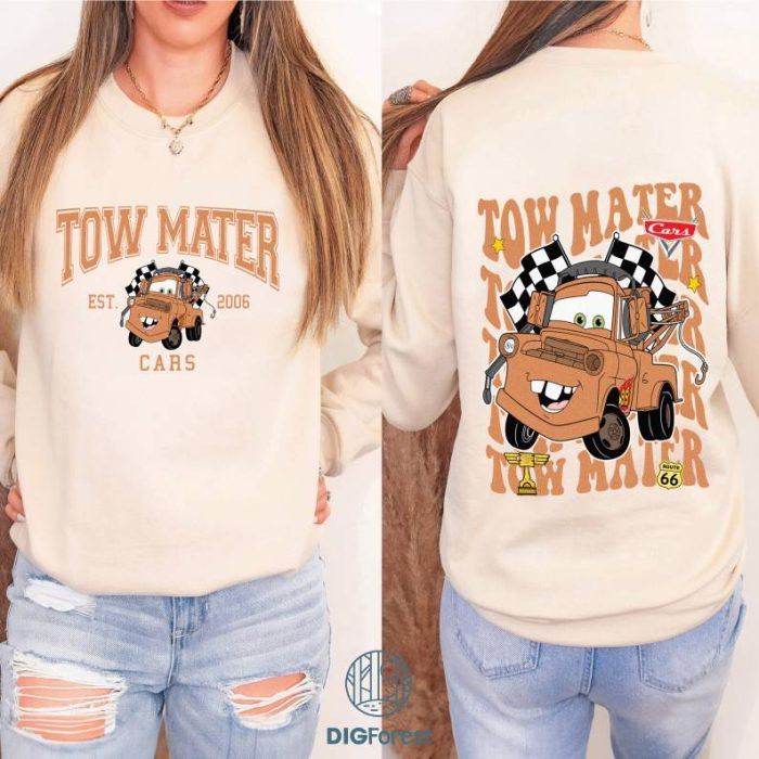 Instant Download | Disney Tow Mater Shirt Download | Cars Movie PNG | Racing Cars Digital Download | Tow Mater PNG | Sublimation Download