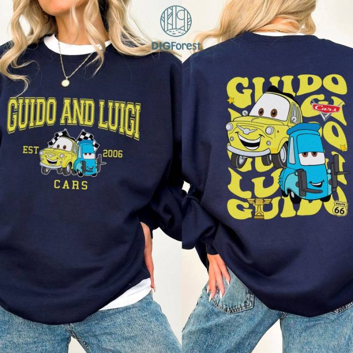 Instant Download | Disney Guido And Luigi Shirt Download | Cars Movie PNG | Racing Cars Digital Download | Guido And Luigi PNG | Cars Land PNG