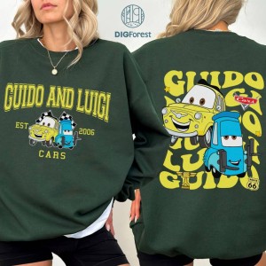 Instant Download | Disney Guido And Luigi Shirt Download | Cars Movie PNG | Racing Cars Digital Download | Guido And Luigi PNG | Cars Land PNG