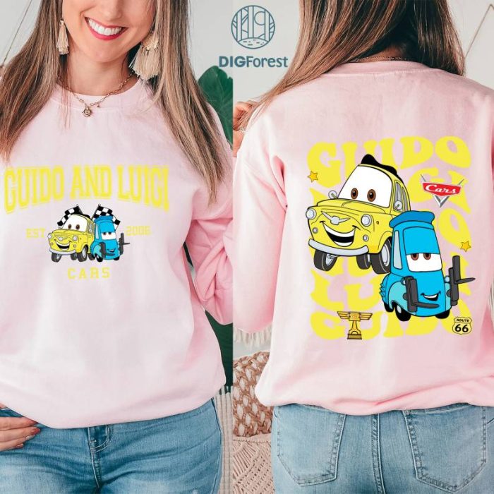 Instant Download | Disney Guido And Luigi Shirt Download | Cars Movie PNG | Racing Cars Digital Download | Guido And Luigi PNG | Cars Land PNG