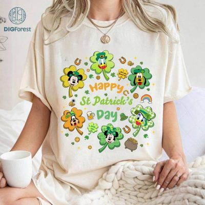 Disney Mickey Minnie Happy Patrick's Day Feeling Lucky Png, Disneyland Saint Patrick’s Day Shirt, Mickey Lucky Shamrock Irish Shirt, Lucky Vibes