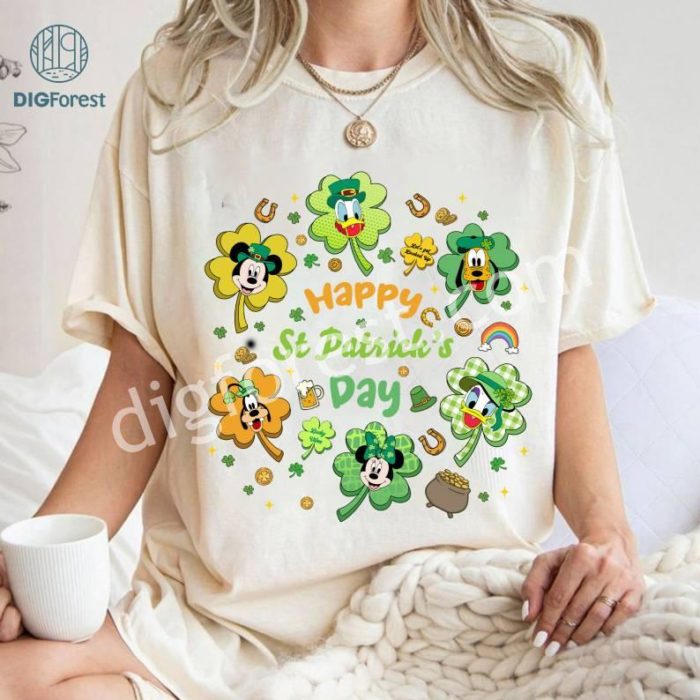 Disney Mickey Minnie Happy Patrick's Day Feeling Lucky Png, Disneyland Saint Patrick’s Day Shirt, Mickey Lucky Shamrock Irish Shirt, Lucky Vibes