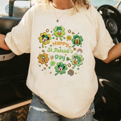 Disney Mickey Minnie Happy Patrick's Day Feeling Lucky Png, Disneyland Saint Patrick’s Day Shirt, Mickey Lucky Shamrock Irish Shirt, Lucky Vibes