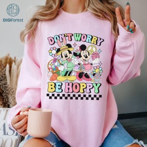 Disney Mickey Minnie Don't Worry Be Hoppy PNG, Easter Shirt, Mickey Easter Day Shirt, Easter Bunny Shirt, Hoppy Easter Shirt, Easter Day Gift