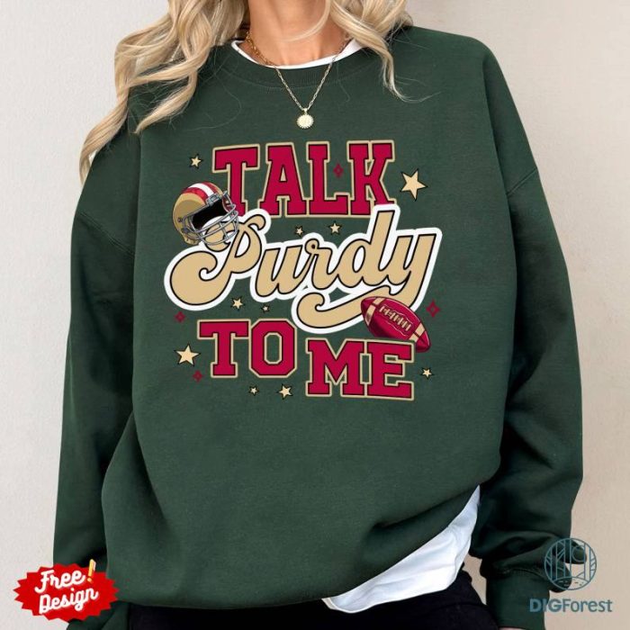 Talk purdy to me PNG, San Francisco Football PNG, Bang Bang Niner Gang Shirt PNG