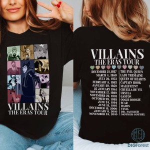 Disneyland Villains Malecifent Eras Tour PNG, Disneyland Maleficent Villains Shirt, Maleficent Ursula Evil Queen Shirt, WDW Shirt