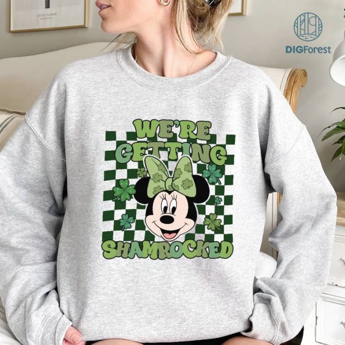 Disney Mickey Minnie St Patrick's Day Bachelorette Party Bundle, Mickey Patricks Day Png, I Got The Rock, We're Getting Shamrocked, Irish Shirt