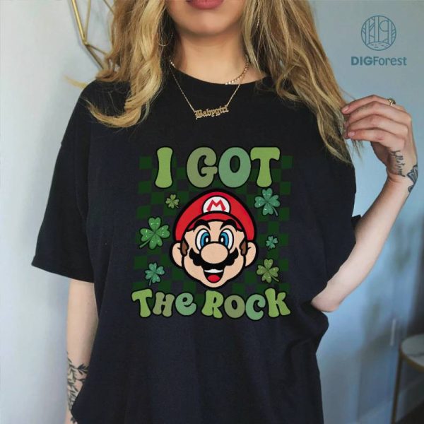 Mario Luigi St Patrick's Day Bundle, Super Mario St Patricks Day Png, I Got The Rock, We're Getting Shamrocked, Mario Irish Shamrock Shirt